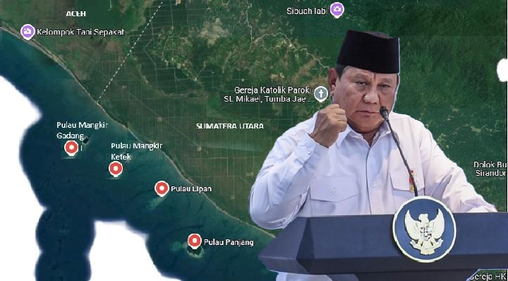 Prabowo Ambil Alih Sengketa Pulau Aceh